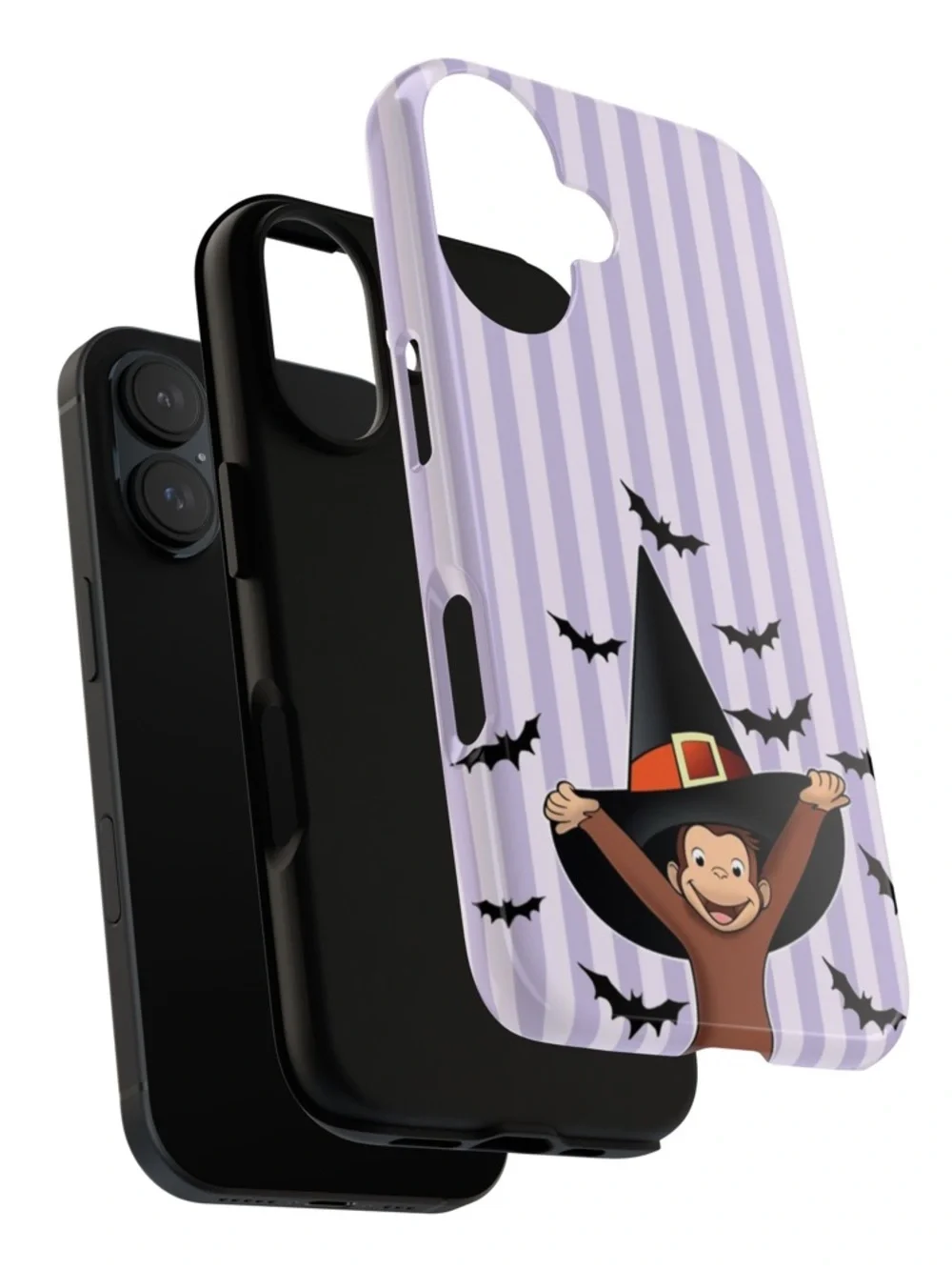 Cute Curious Geogre Monkey Halloween Lavender Purple Tough Phone Case